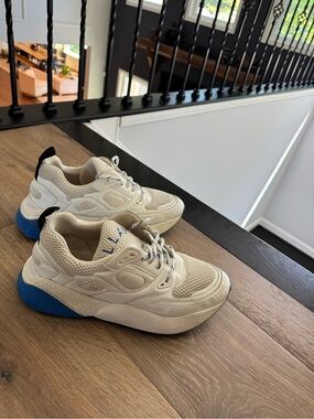 Stella McCartney Cream and Blue Men's Platform Sneakers